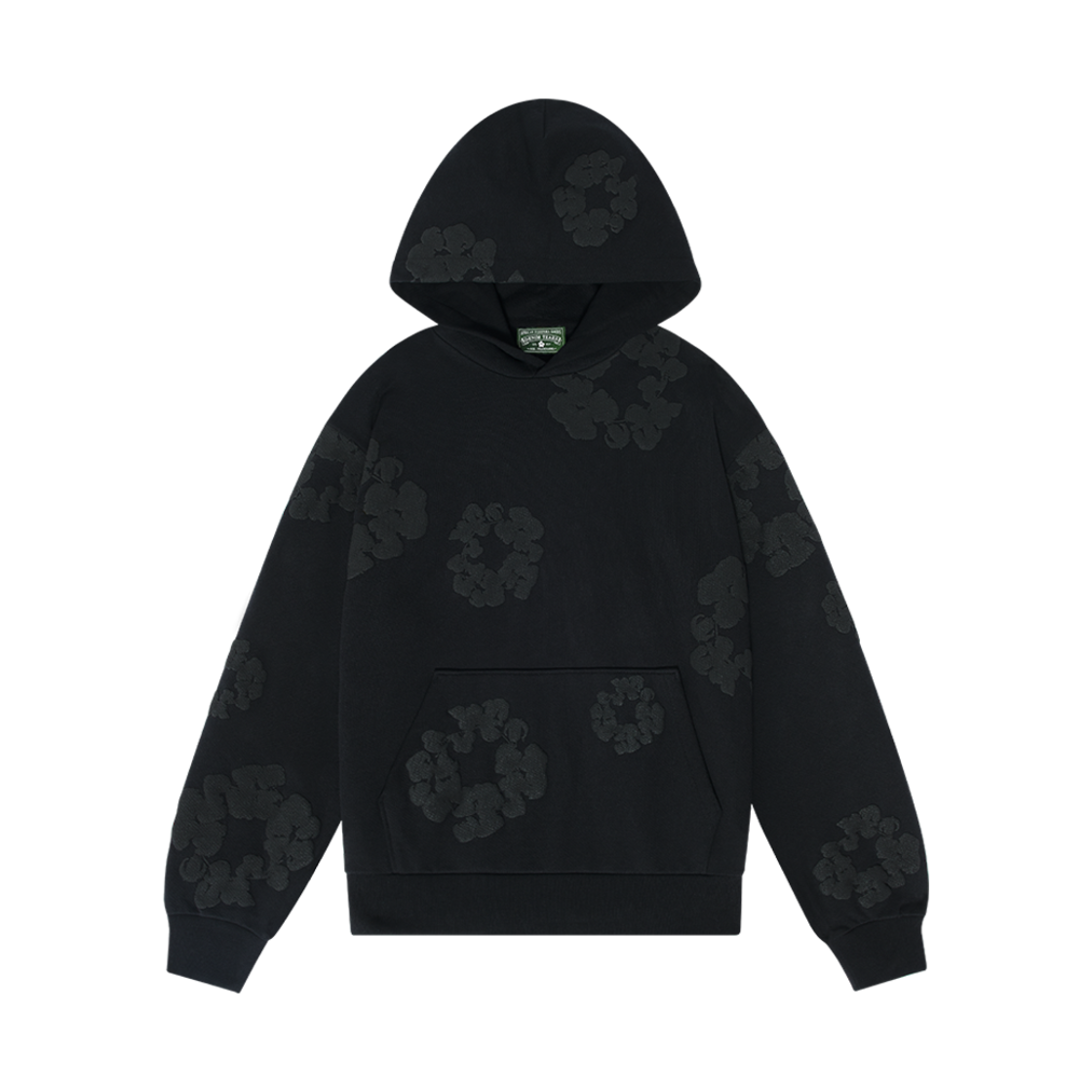 데님 티어스 모노 코튼 리쓰 스웨트셔츠 블랙(Denim Tears Mono Cotton Wreath Sweatshirt Black)