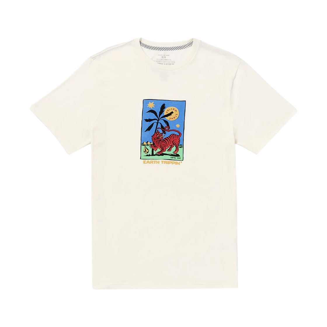 볼컴 타로 타이거 반팔 티셔츠 오프화이트(Volcom Tarot Tiger Short Sleeve Off White)