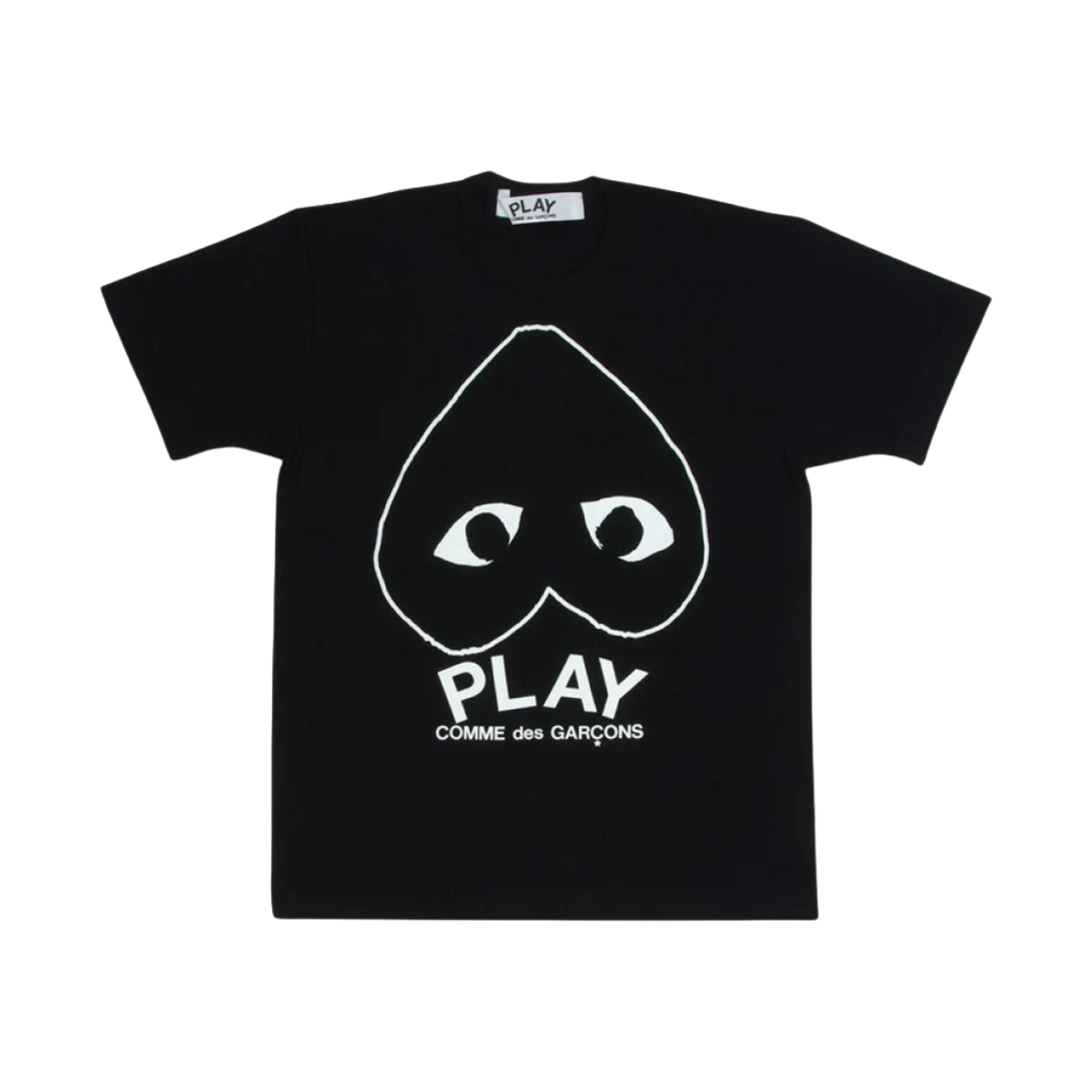 플레이 꼼데가르송 인버티드 하트 로고 티셔츠 블랙(Play Comme Des Garcons Inverted Heart Logo T-Shirt Black)