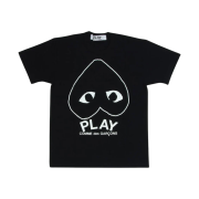 Play Comme Des Garcons Inverted Heart Logo T-Shirt Black