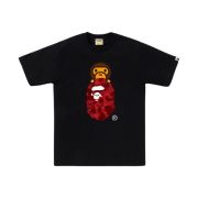 BAPE Color Camo Milo on Ape Head T-Shirt Black Red