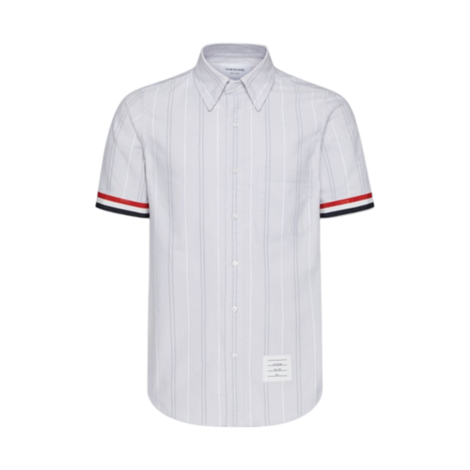 Thom Browne Oxford Straight Fit Shirt Grey