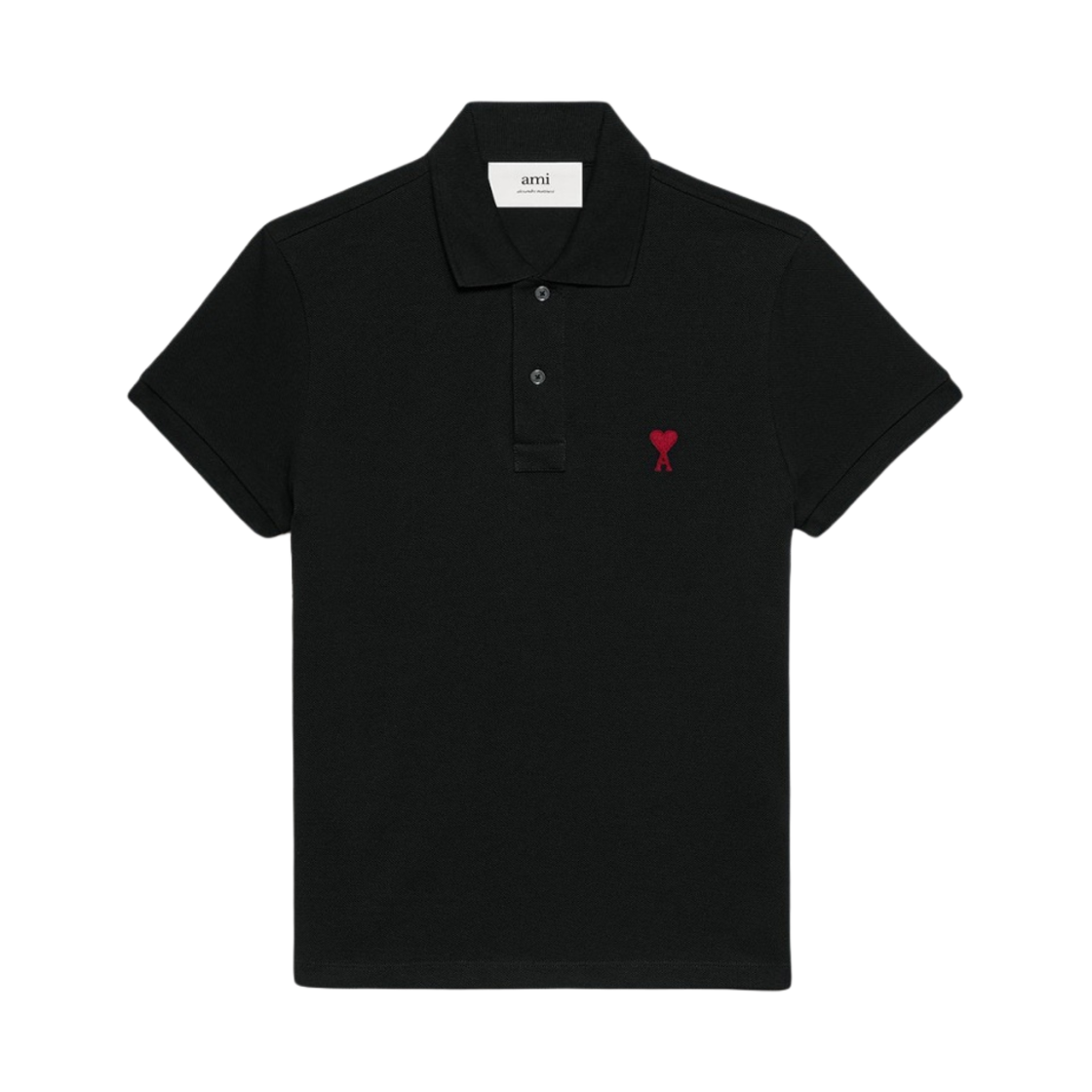 아미 스몰 하트 로고 폴로 셔츠 블랙(AMI de Coeur Polo Shirt Black)