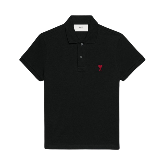 BFUPL001-760-001 AMI de Coeur Polo Shirt Black