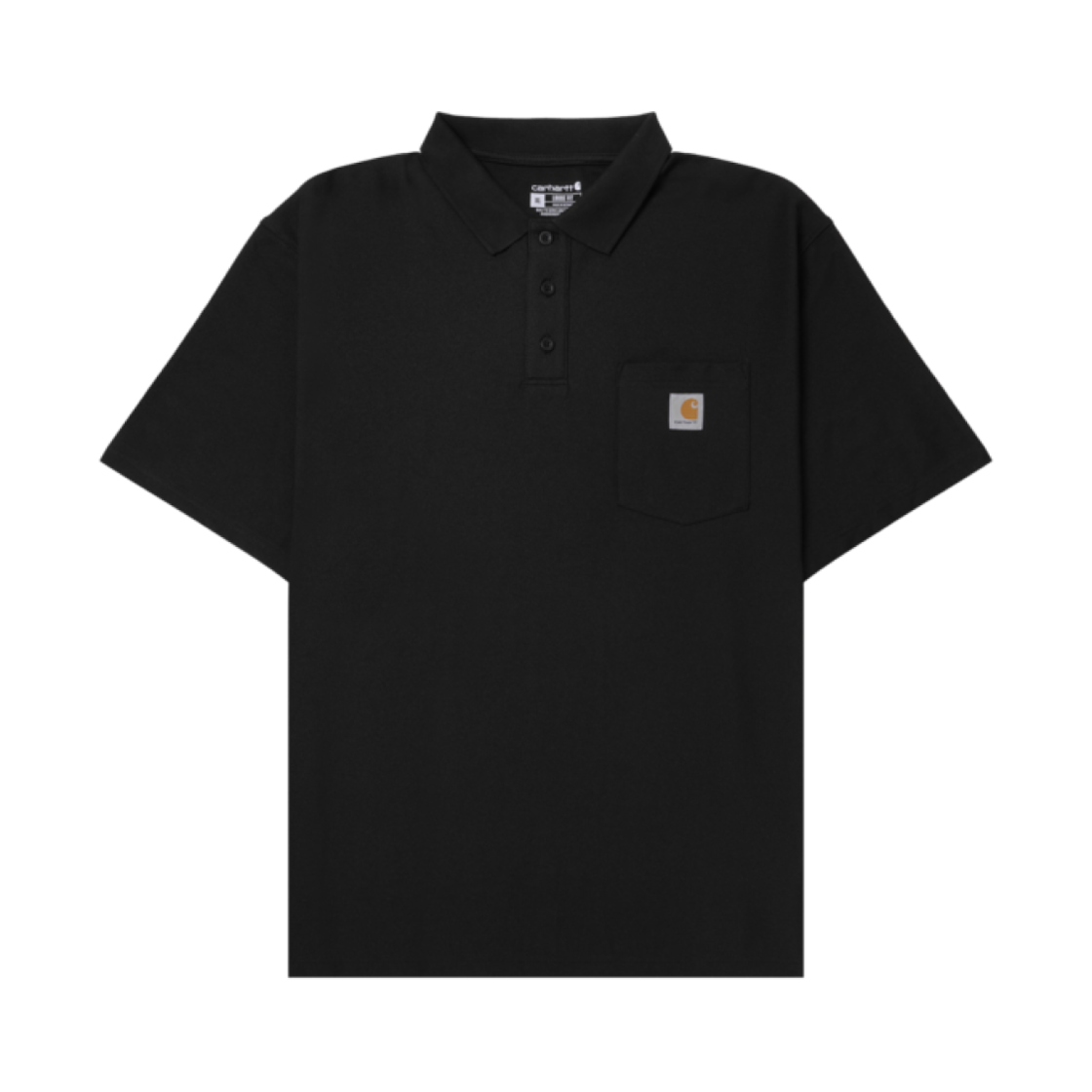 칼하트 루즈핏 미드웨이트 레귤러 숏슬리브 포켓 폴로 블랙(Carhartt Loose Fit Midweight Regular Short Sleeve Pocket Polo Black) - 1