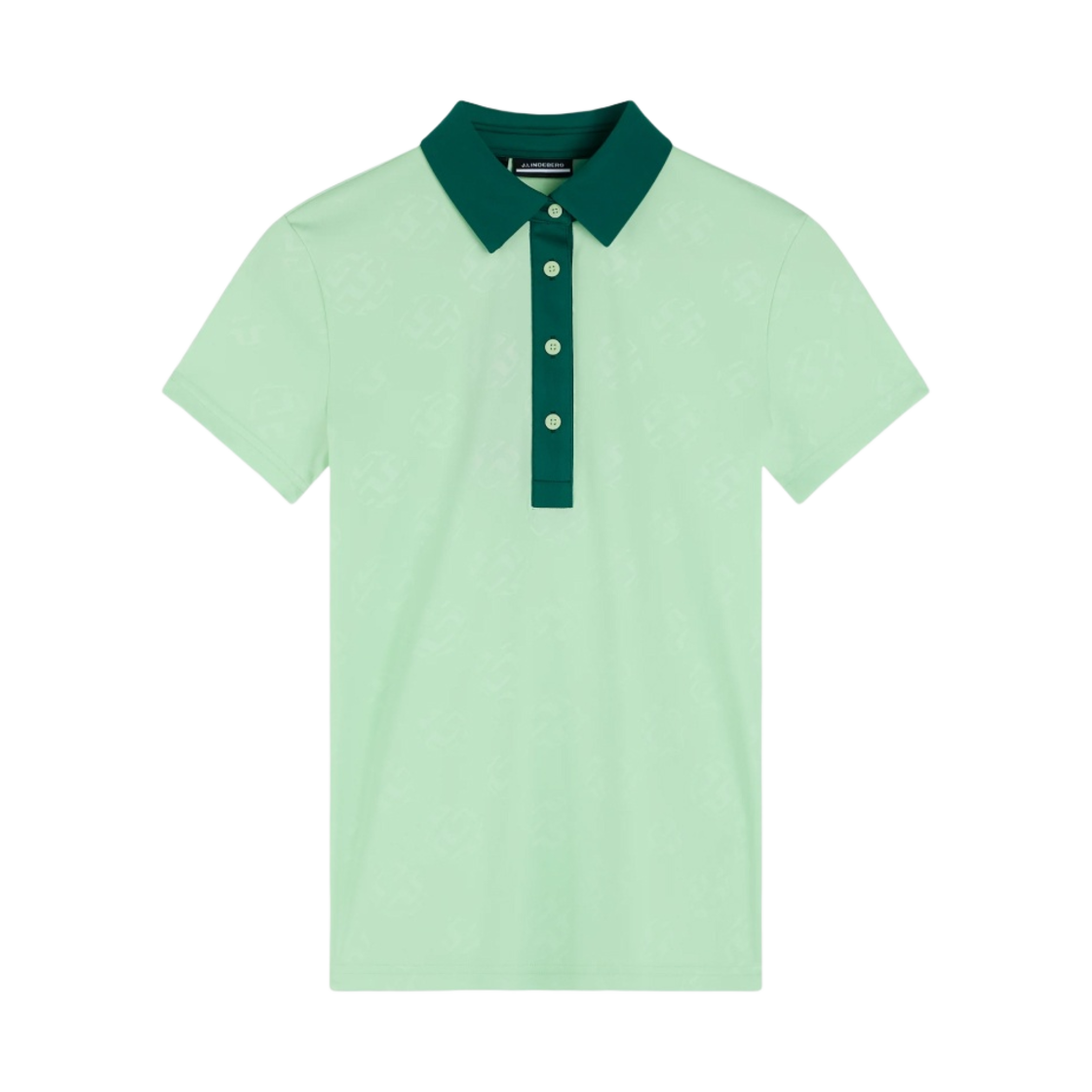 (W) 제이린드버그 헨리에타 디보스드 폴로 파티나 그린((W) J.Lindeberg Henrietta Debossed Polo Patina Green) - 1