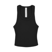 (W) Alo Yoga Goddess Ribbed Go To Tank Black