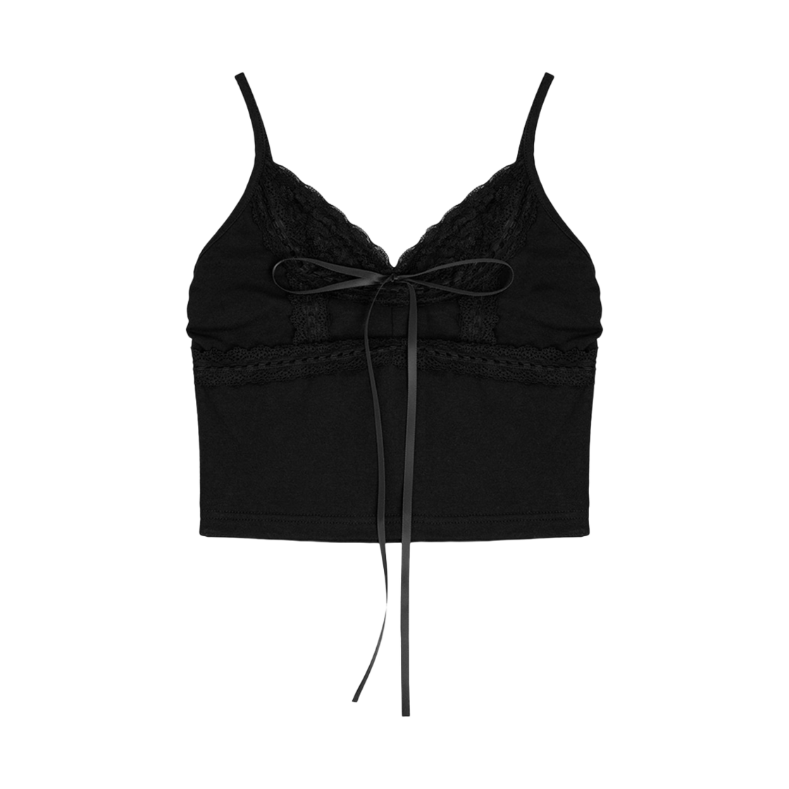 러프넥 레이스 슬리브리스 티셔츠 블랙(Roughneck Lace sleeveless t-shirt black)