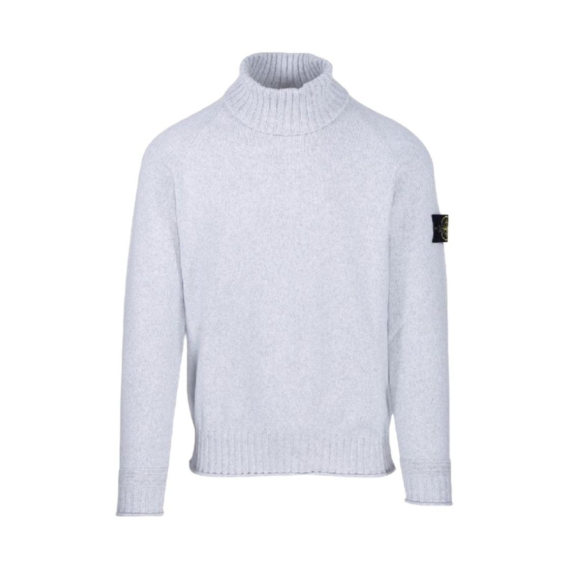 스톤 아일랜드 505A2 윈터 코튼 터틀넥 니트 라이트 그레이 - 22FW(Stone Island 505A2 Winter Cotton Turtleneck Knit Light Grey - 22FW) - 1