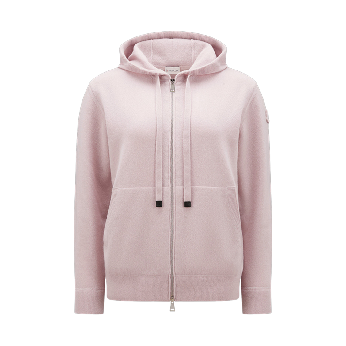 (W) 몽클레르 캐시미어 블렌드 후드 라이트 핑크 - 23SS((W) Moncler Cashmere Blend Hoodie Light Pink - 23SS) - 1