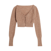 (W) Jacquemus Le Cardigan Alzou Light Brown