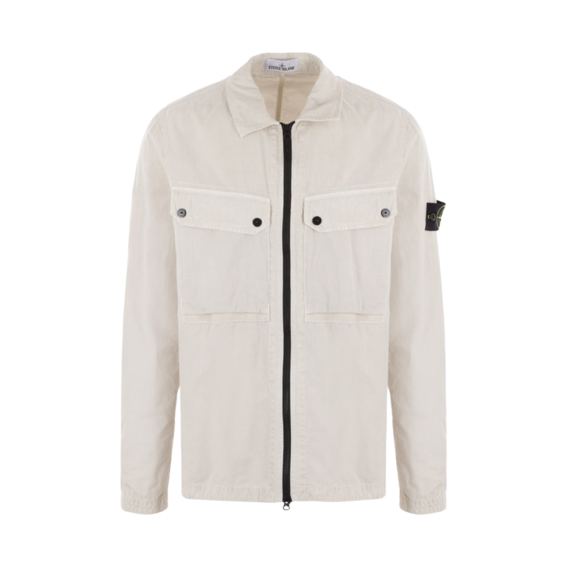 스톤 아일랜드 102WN 브러쉬드 오가닉 코튼 오버셔츠 플래스터 - 23FW(Stone Island 102WN Brushed Organic Cotton Overshirt Plaster - 23FW) - 1