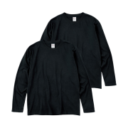 Printstar Basic Round Long Sleeve T-Shirt Black (2Pack)