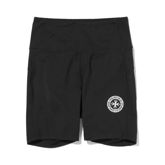 PDP251WO03ABKF Punch Drunk Parties Circle Logo Gear Shorts Black