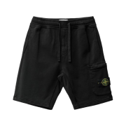 Stone Island 64651 Fleece Bermuda Shorts Black - 24SS