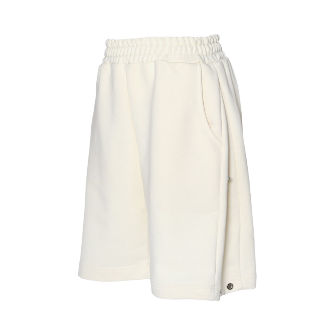 02-003 MJD Side Snap Wide Sweatshorts Cream