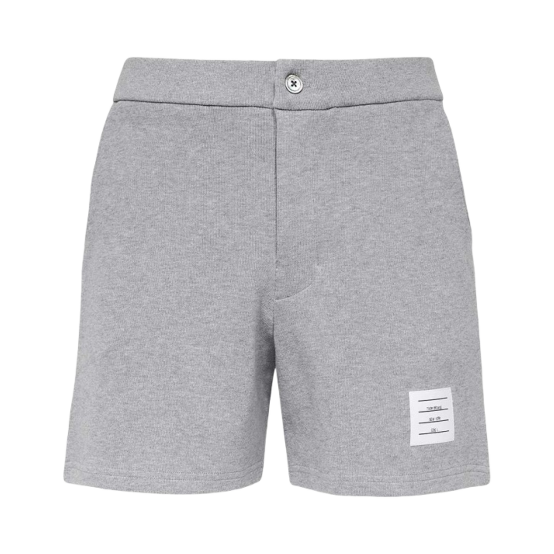 톰브라운 코튼 인터락 미드 타이 썸머 쇼츠 라이트 그레이(Thom Browne Cotton Interlock Mid Thigh Summer Shorts Light Grey)