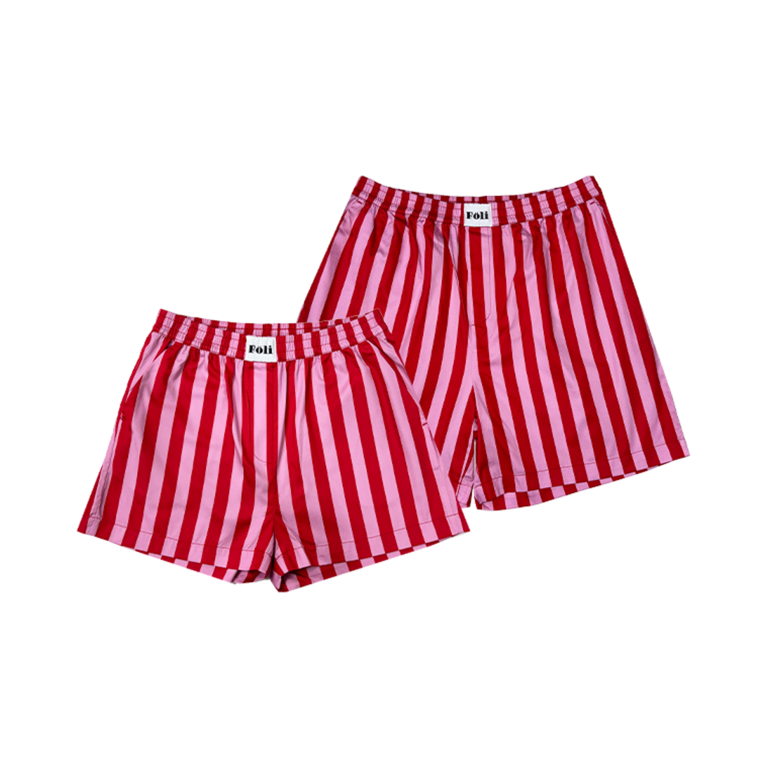 폴리 파자마 쇼츠 발렌타인 레드(Foli Unisex PJ Shorts Valentine Red)