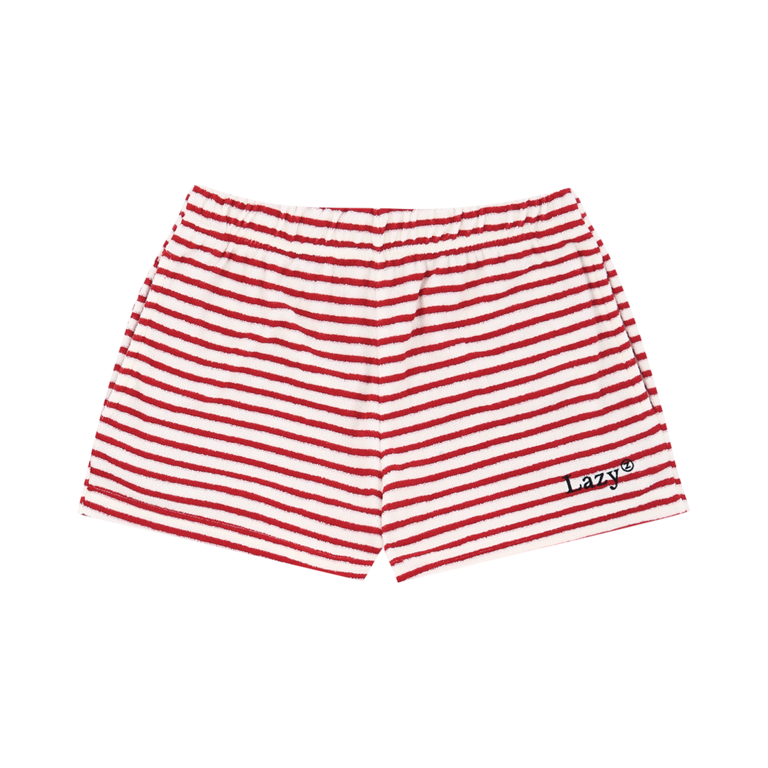 Lazy Terry Stripe Shorts Red LAZYZ Lazy Terry Stripe Shorts Red