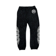 Chrome Hearts Cemetery Cross All Over Print Sweatpants Black