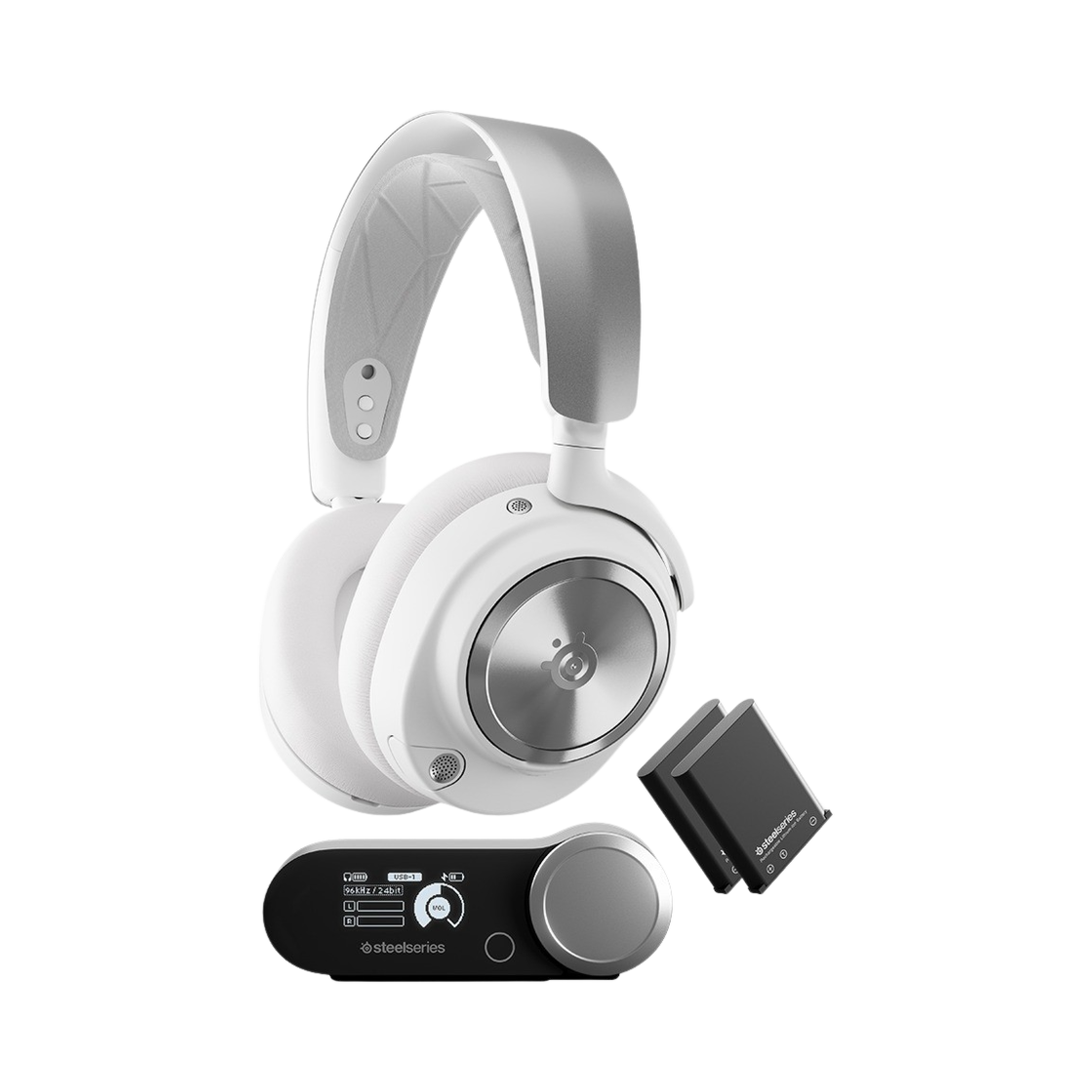 스틸시리즈 아크티스 노바 프로 무선 화이트 게이밍 헤드셋(Steelseries Arctis Nova Pro WL White)