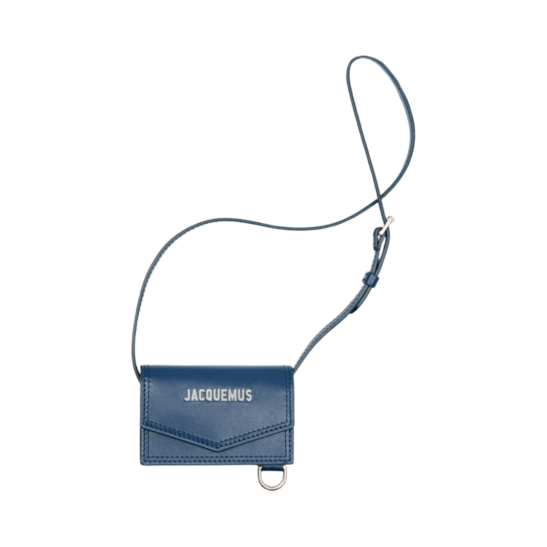 216SL004-3061-380 Jacquemus Le Porte Azur Envelope Neck Pouch Navy