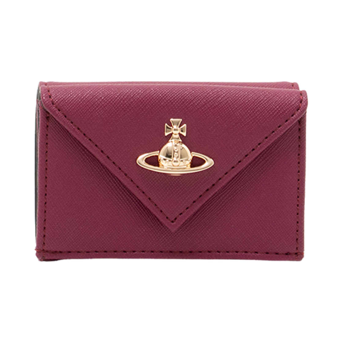 비비안 웨스트우드 사피아노 바이오그린 엔벨로프 트라이폴드 미니 월렛 오토(Vivienne Westwood Saffiano Biogreen Envelope Tri-Fold Mini Wallet Auto) - 1