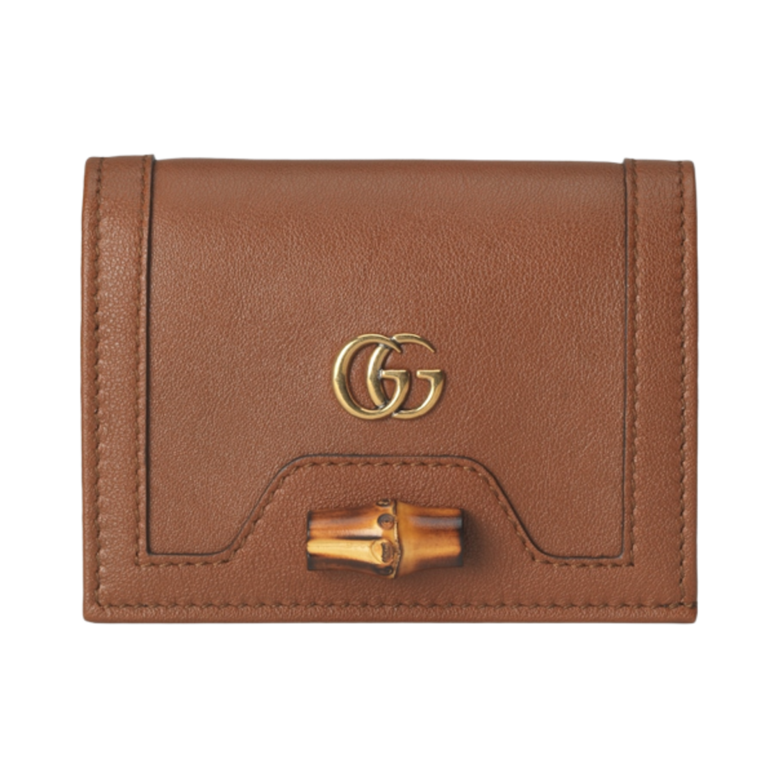 구찌 다이애나 카드 케이스 지갑 브라운 레더(Gucci Diana Card Case Wallet Brown Leather) - 1