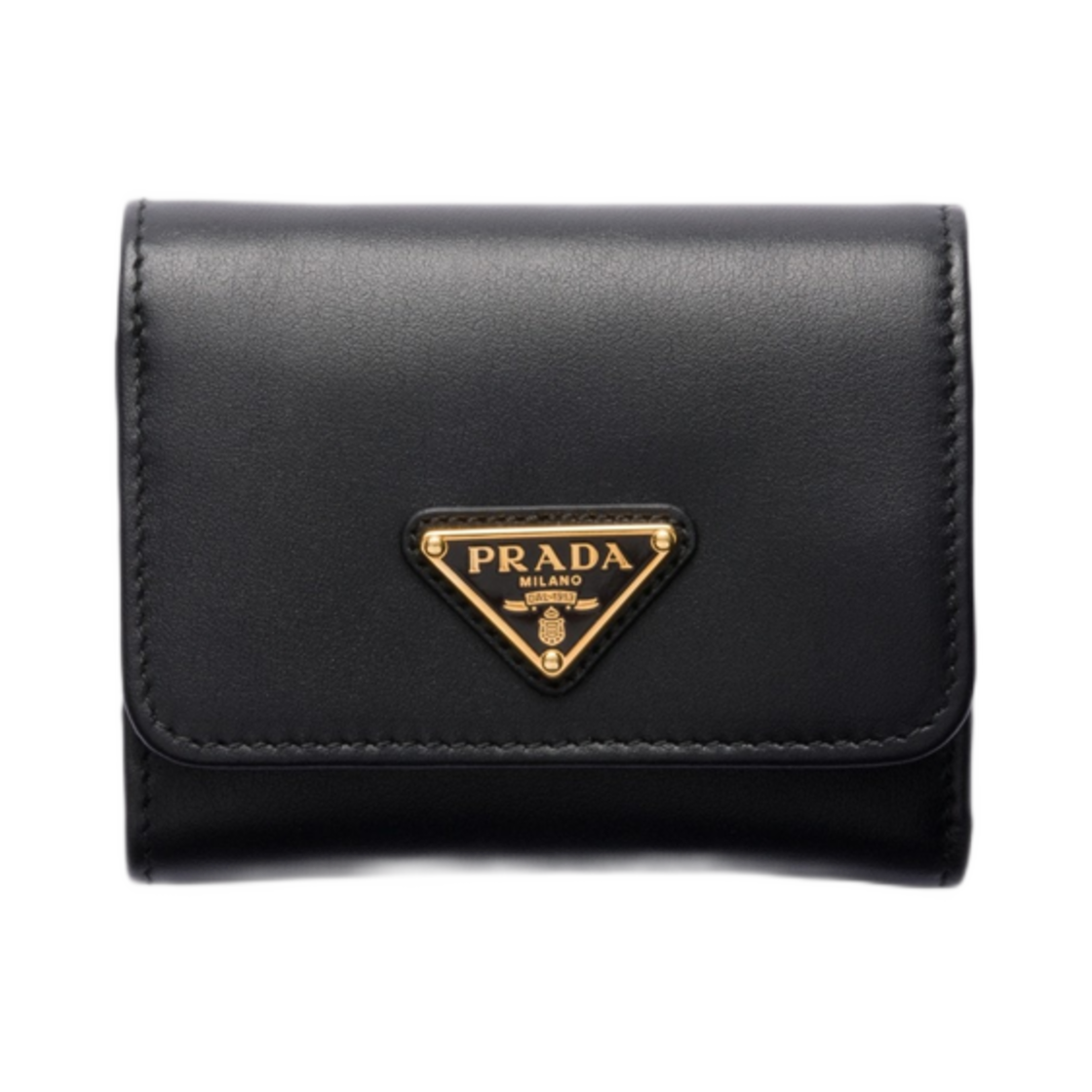1MH043-2CNP-F0002 Prada Small Leather Wallet Black