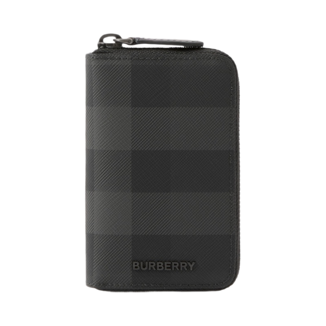 버버리 체크 앤 레더 지퍼 지갑 차콜(Burberry Check and Leather Zip Wallet Charcoal) - 1
