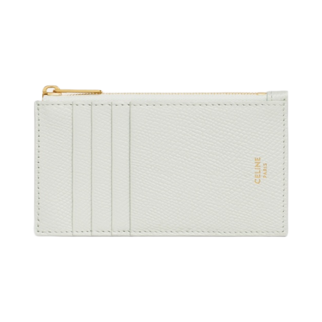 셀린느 그레인드 카프스킨 에센셜 지퍼 컴팩트 카드 홀더 제이드(Celine Essentials Zipped Compact Card Holder in Grained Calfskin Jade) - 1