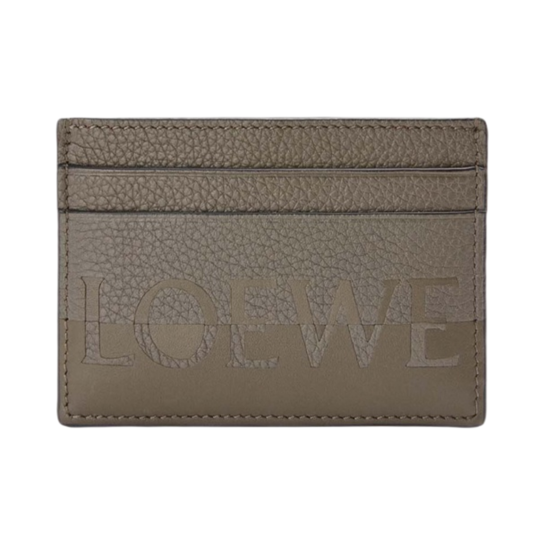 로에베 시그니쳐 플레인 카프스킨 카드 홀더 카키 그린 오렌지(Loewe Signature Plain Card Holder in Calfskin Khaki Green Orange)