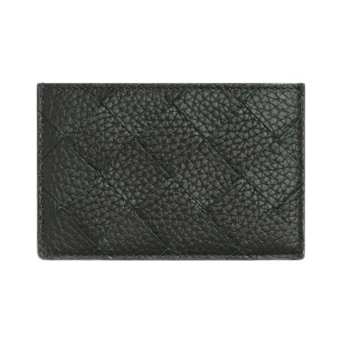 827554V5I513350 Bottega Veneta Intrecciato Credit Card Case Dark Green