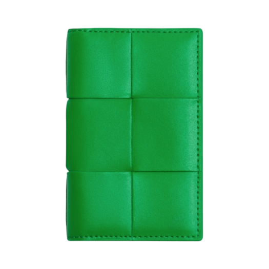 649602VBWD23724/748053VBWD23724 Bottega Veneta Flap Card Case Parakeet