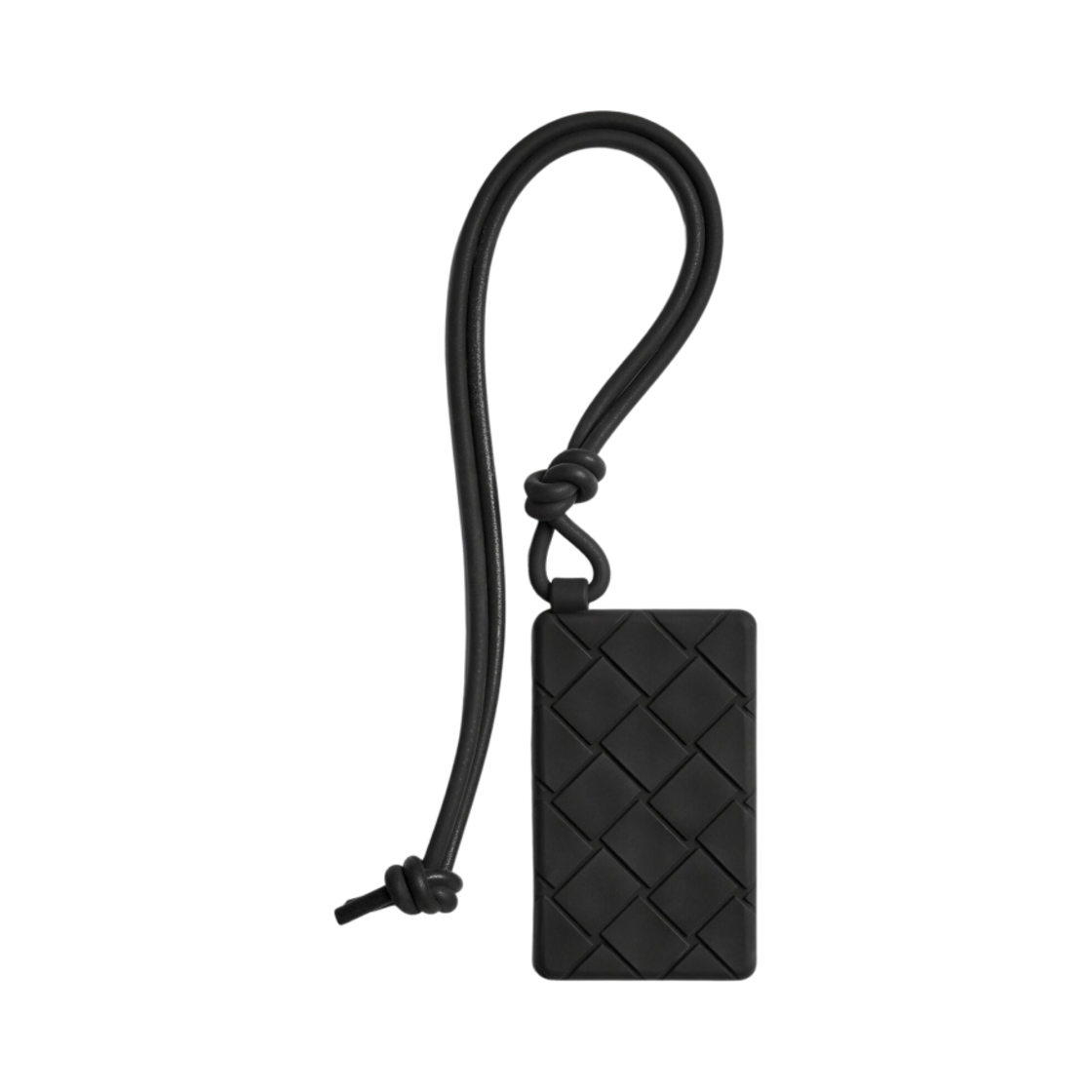 보테가 베네타 스트랩 카드 케이스 블랙(Bottega Veneta Card Case on Strap Black) - 1