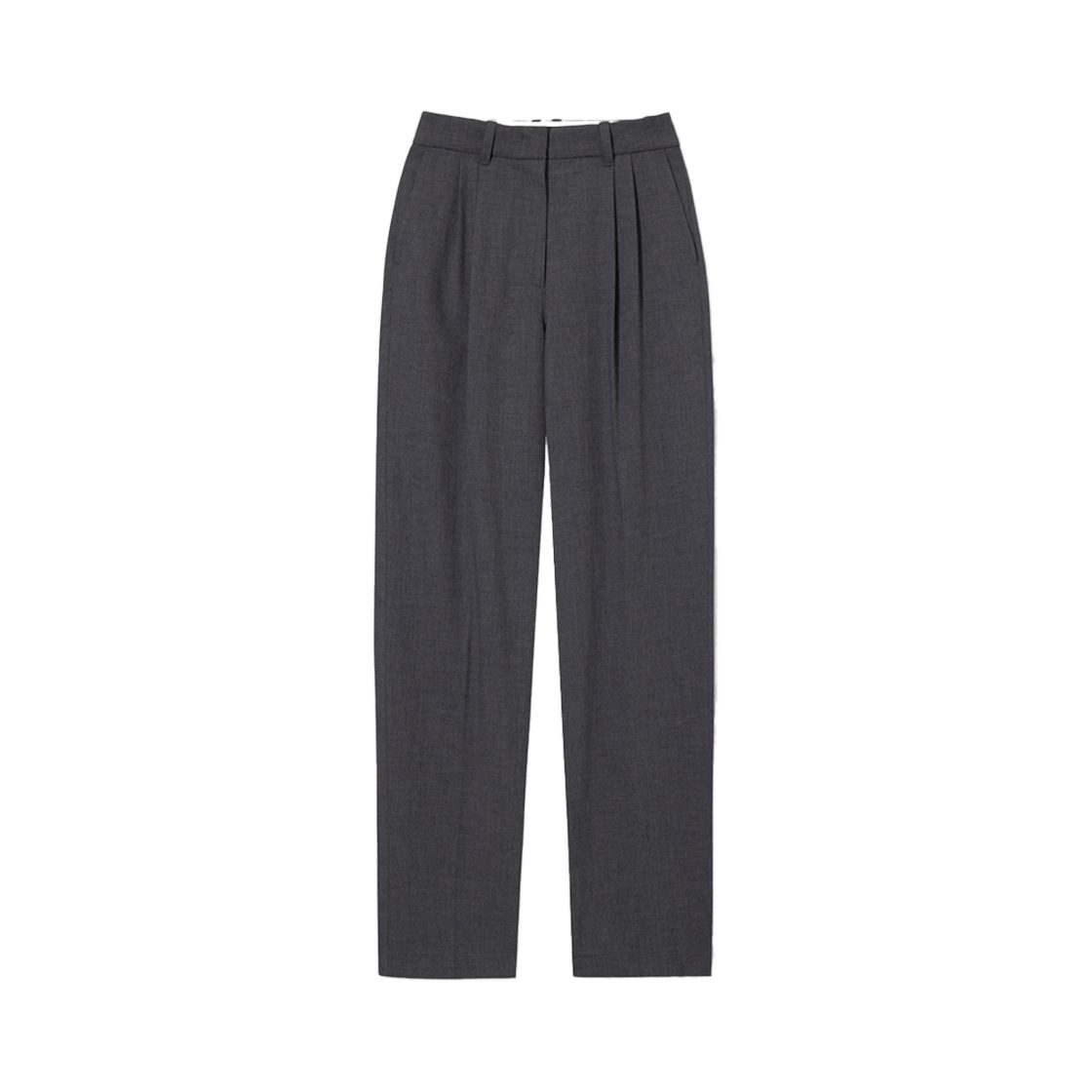 UDPA5A203G2 Dunst Double Pleated Slacks Melange Grey