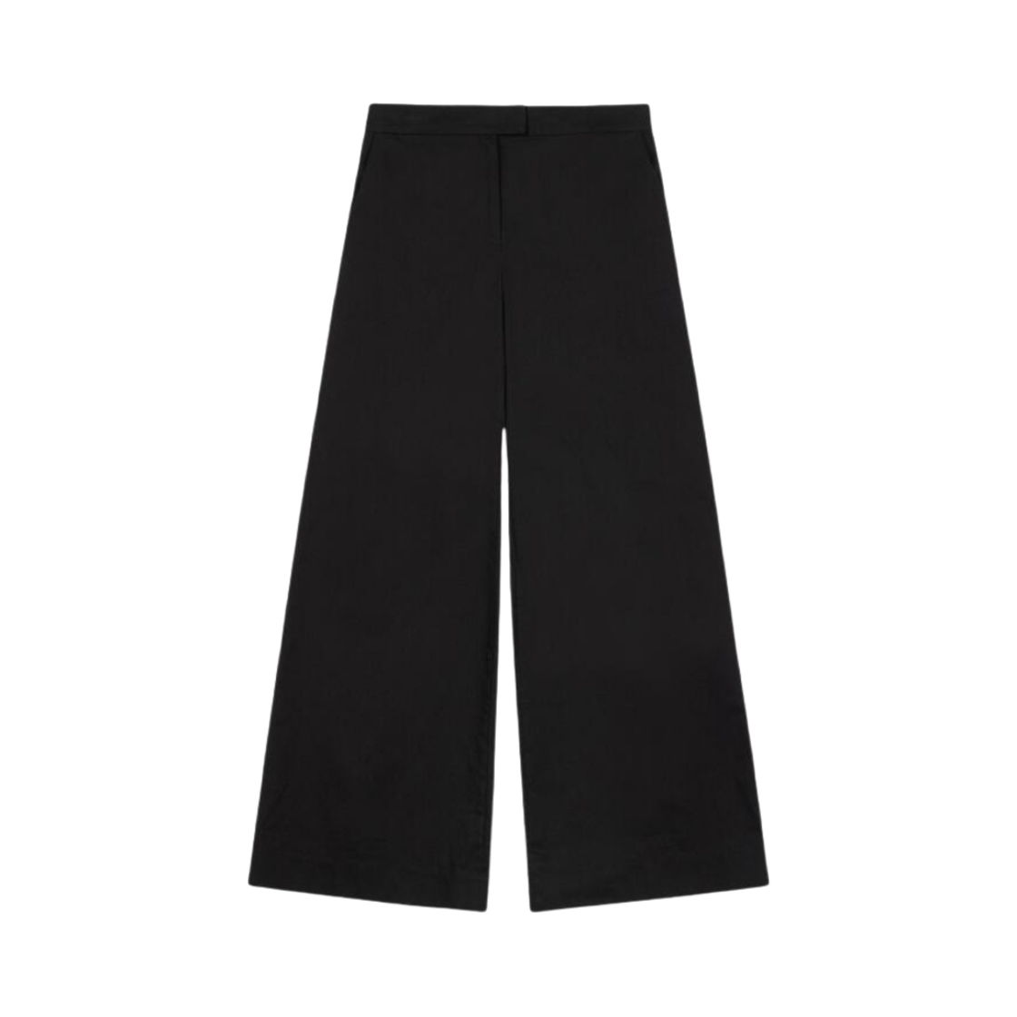 (W) 다이닛 스트라이프 와이드 레그 트라우저 블랙((W) Deinet Stripe Wide Leg Trouser in Black)