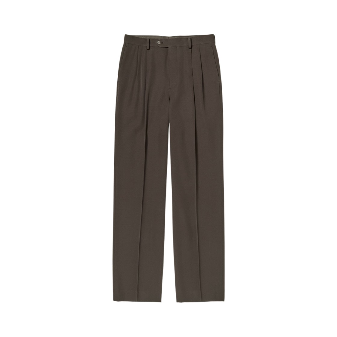 오라리 라이트 울 맥스 개버딘 투턱 슬랙스 다크 브라운