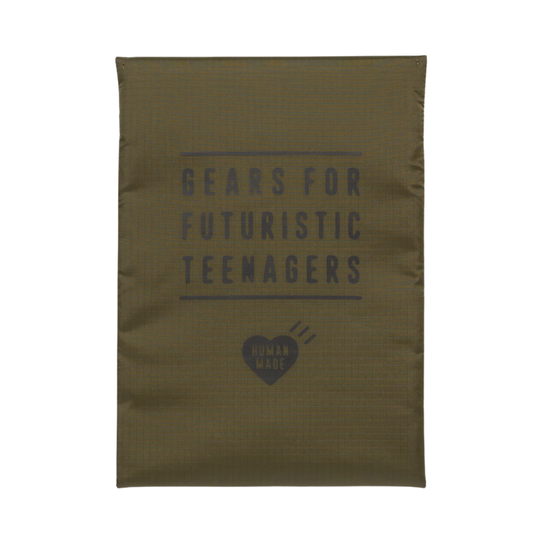 HM29GD063 Human Made Nylon PC & Tablet Case 16 Inch Olive Drab