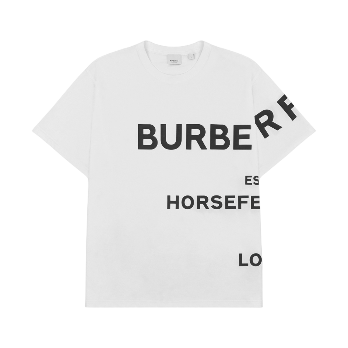 버버리 호스페리 프린트 코튼 오버사이즈 티셔츠 화이트(Burberry Horseferry Print Cotton Oversized T-Shirt White)