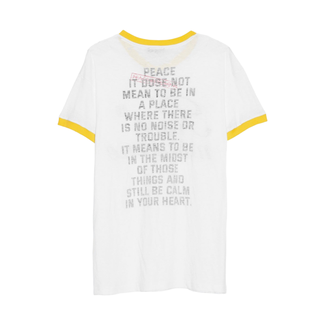トップス PEACEMINUSONE PMO V-NECK RINGER T-SHIRT 피스마이너스원 브이넥 링거 티셔츠 #1 옐로우 | Peaceminusone