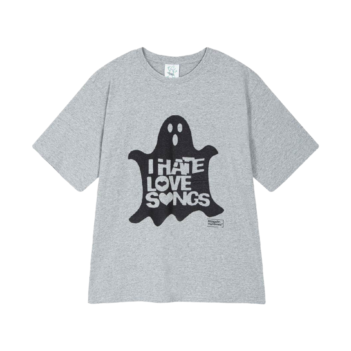 모스키토 머더러스 아이 해이트 러브송 티셔츠 그레이(Mosquito Murderers I Hate Love Song T-Shirt Gray)