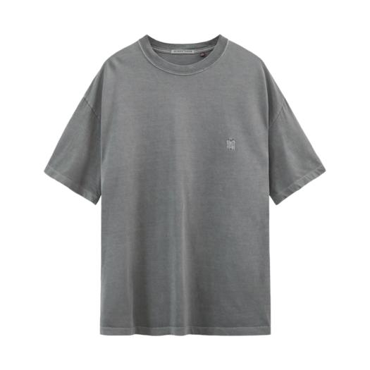 PL5TTS0941AY Polyteru Human Index Human Regular 1/2 T-Shirt Dyed Gray