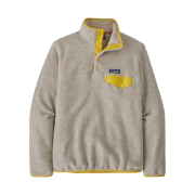 (W) Patagonia Lightweight Synchilla Snap-T Fleece Pullover Oatmeal Heather Shine Yellow