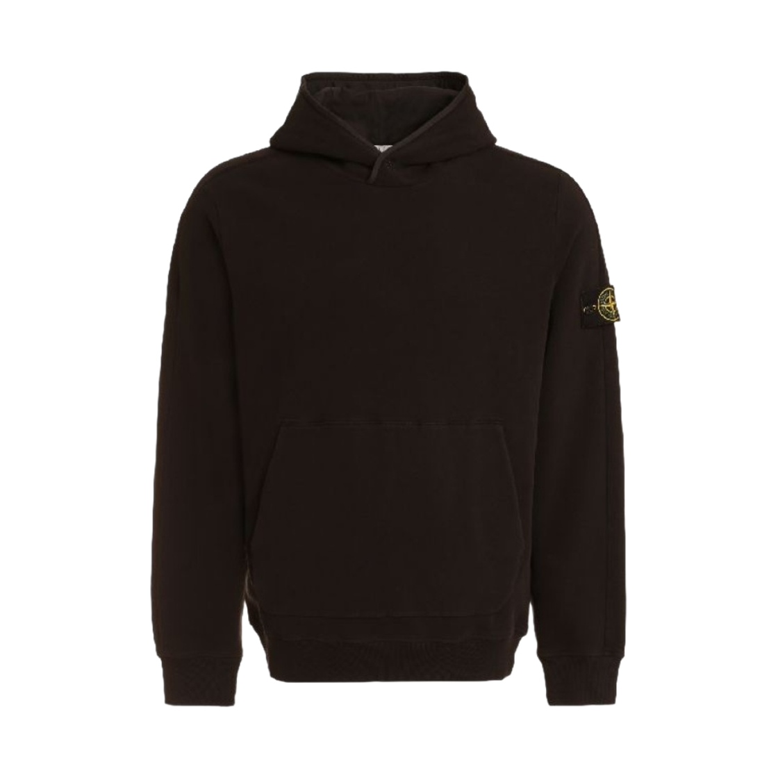 스톤 아일랜드 61252 가먼트 다이드 스트레치 코튼 플리스 후드 스웨트셔츠 블랙 - 23FW