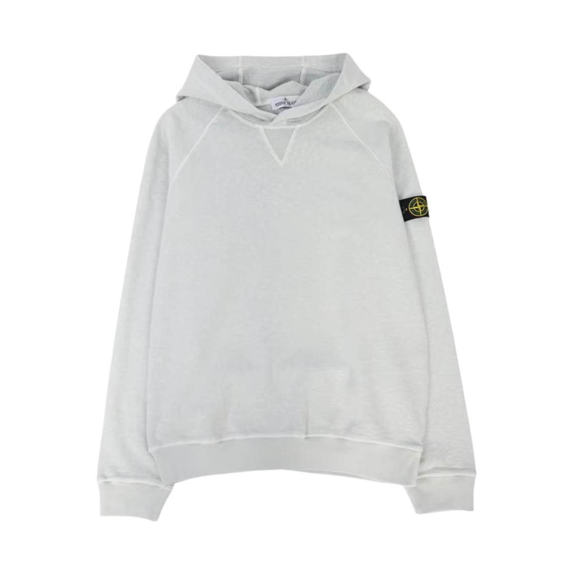 (키즈) 스톤 아일랜드 60441 와펜 패치 후드 스웨트셔츠 라이트 그레이 - 23SS((Kids) Stone Island 60441 Wappen Patch Hooded Sweatshirt Light Grey - 23SS)