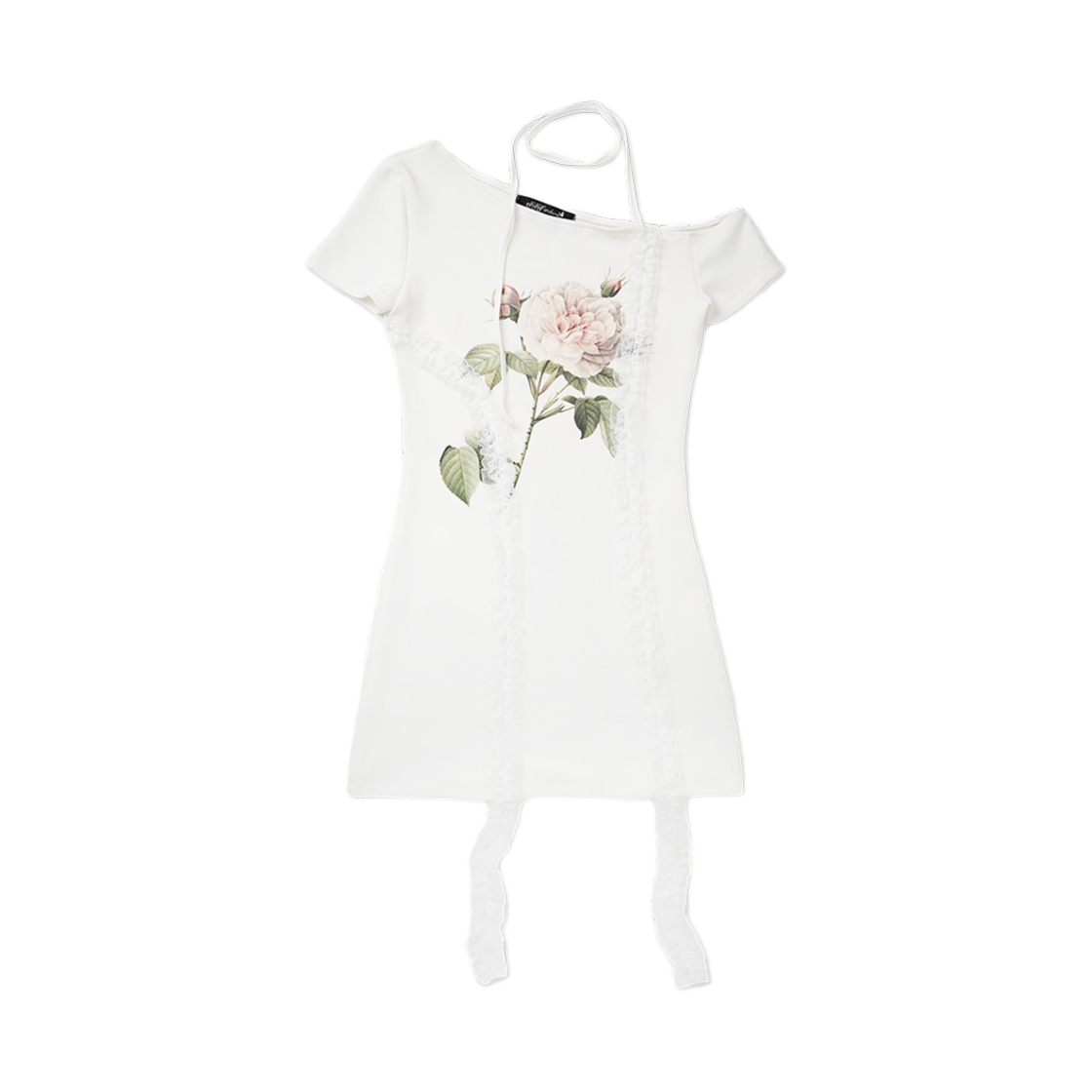 24SOP02IV Elfelfelf Archives Lace Lined Dress Ivory