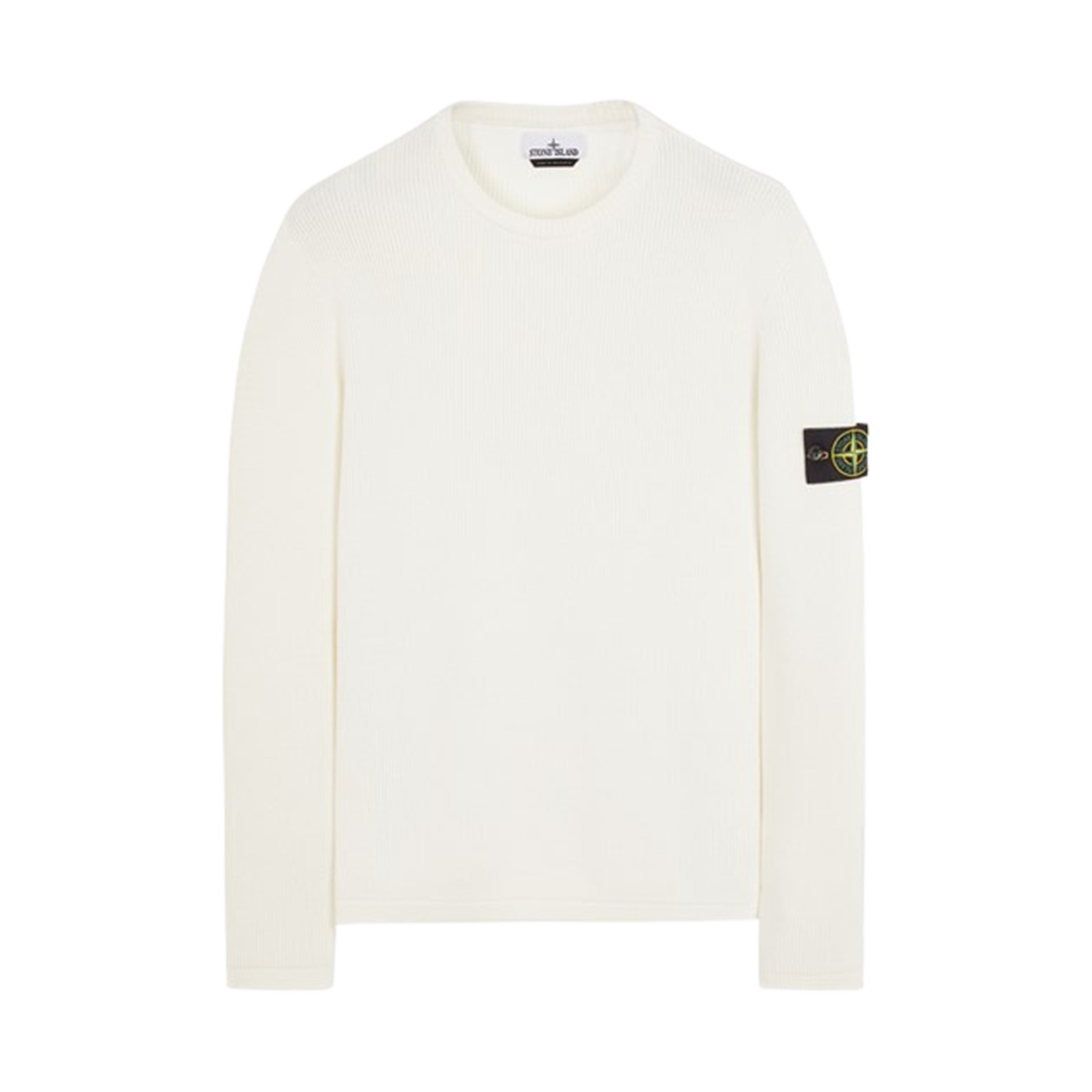 8015514D8-V0001 Stone Island 514D8 Soft Organic Cotton Crewneck Knit White - 24SS