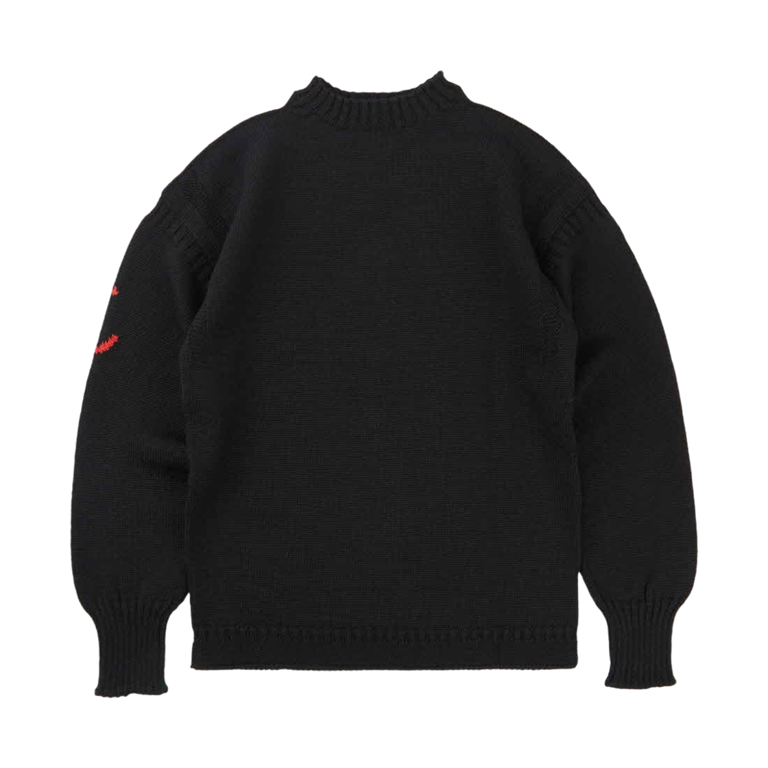 건지울른스 크루넥 홀가먼트 스웨터 블랙(Guernsey Woollens Crewneck Wholegarment Sweater Black) - 2
