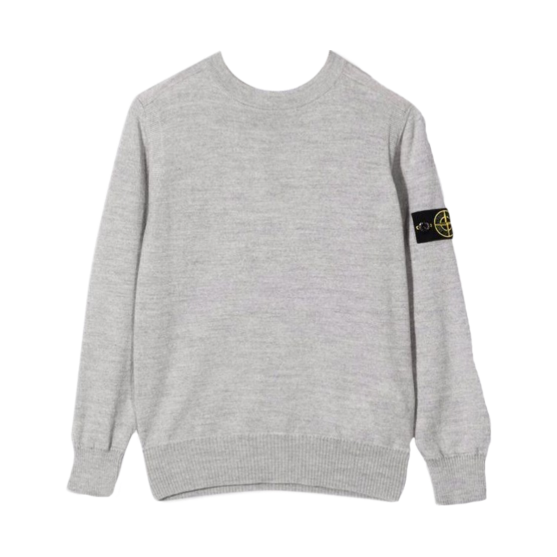 7516502A4-V0M64 (Kids) Stone Island 502A4 Crewneck Knit Grey Melange - 21FW